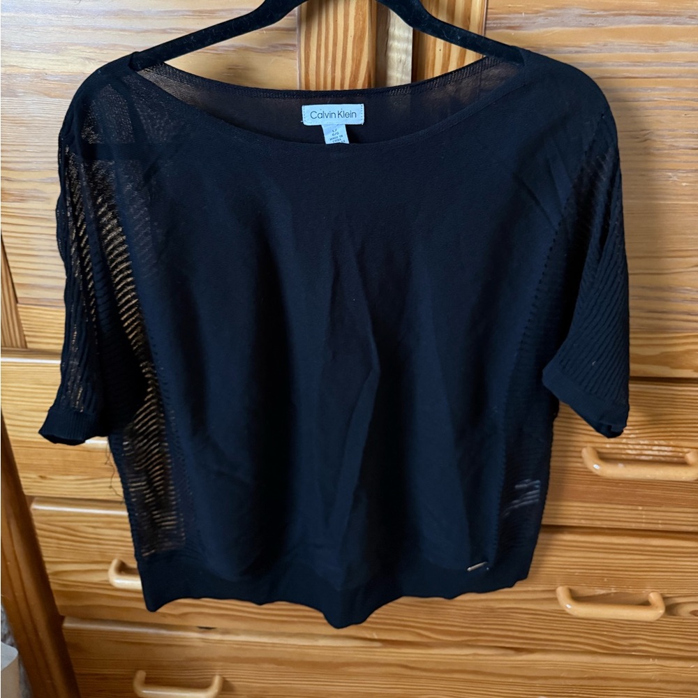 Calvin Klein Black Short Sleeve Top